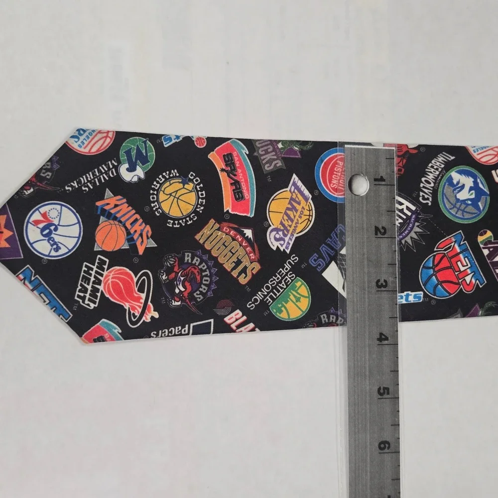 Vintage 1994 Surrey NBA Logos Tie Mens Black Basketball Teams Wallywear USA
